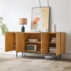 okwish Sideboard Kommode mit 4 Türen und Metall-Inlay, Produktbild-Vorschau 4