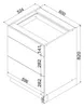 Küchenunterschrank 3 Schubladen - 60 cm - Weiß - ohne Produktbild-Vorschau 6