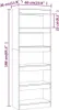 Bücherregal/Raumteiler Sonoma-Eiche 60x30x166 cm Produktbild-Vorschau 7