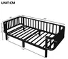 Merax Metalen dagbed 90x200 cm met stalen lattenbodem, Productafbeelding-voorbeeld 4