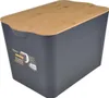 Plastová nádoba s bambusovým víkem, antracitová, 26l Náhled obrázku produktu 4