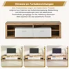 Meuble TV Merax avec éclairage LED pour écran de 75 pouces, Voir les images du produit 6