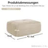 Puf tapizado en color beige, modular, ideal para salones. Vista previa de la imagen del producto 2
