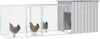 vidaXL Klec pro kuřata šedá 300x91x100 cm Pozinkovaná ocel Náhled obrázku produktu 1