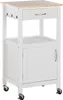 BELIANI Wózek kuchenny biały z MDF drewno 48 x 39 x 89 cm Podgląd zdjęcia produktu 1
