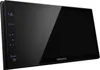 A black car stereo with a touch screen and buttons on the left side. Voir les images du produit