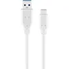 USB-C™-auf-USB-A-Kabel, 0,5 m, weiß 15 W, 3 A, 5 Gbit/s, Produktbild-Vorschau 1