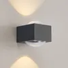 Lucande Almos LED-Außenwandleuchte, eckig, 2-fl. Produktbild-Vorschau 6
