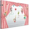 Leinwandbild Zirkusakrobaten 120x80 Feeby Rot bild für die Produktbild-Vorschau 1