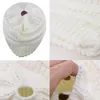 Háčkovaná čepice s culíkem, dámská čepice - BEANIEHUT White Náhled obrázku produktu 12