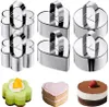 6 Stück Dessert-und Speiseringe - Edelstahl Dessertringe - Produktbild-Vorschau 1