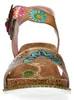 Laura Vita Damen Sandalette Boho Leder mit Lasercut und Produktbild-Vorschau 6
