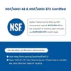Image displays NSF certification information for a water filter. Anteprima dell’immagine prodotto