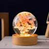 Nachtlicht in Blumenform mit Kristallkugel, 2,4 Zoll großes Produktbild-Vorschau 2