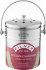 A stainless steel kitchen composter with a red label. Náhled obrázku produktu