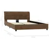 The Living Store Bettgestell Braun Wildleder-Optik 120 × Produktbild-Vorschau 8