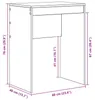 vidaXL Scrivania bianca 60 x 40 x 76 cm Anteprima dell’immagine prodotto 8