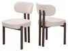2er-Set Esszimmerstühle, Stoff, Beige – Beine in dunkler Produktbild-Vorschau 9