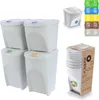 Poubelles- Set de 4 poubelles 120 L Système de tri sélectif Voir les images du produit 1