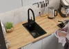PRIMAGRAN Spülbecken Schwarz Metallic 28x50cm, Granitspüle Produktbild-Vorschau 3