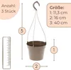 Blumenampel 3er Set Blumentopf Hängend Hängeampel Produktbild-Vorschau 2