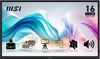 A marketing image for an MSI monitor, showcasing its features with icons and text. Produktbild-Vorschau