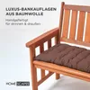 HOMESCAPES 3-dílný polštář na lavici hnědý 100% bavlna Náhled obrázku produktu 2