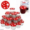 100er Set Sturzglas 230 ml To 82 Fliegenpilz Deckel rot Produktbild-Vorschau 1