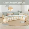 Homestyle4u Kinderbett Natur mit Rausfallschutz 120x200 cm Produktbild-Vorschau 6