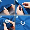A collage of four images showing how to attach duvet clips to a duvet cover. Voir les images du produit