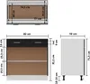 vidaXL Schubunterschrank Schwarz 80x46x81,5 cm Produktbild-Vorschau 8