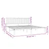 vidaXL Cadre de lit avec tête de lit en métal blanc 183x213 Voir les images du produit 6