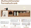 A multi-functional TV cabinet with integrated pet features and modular design options. Voir les images du produit