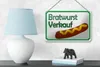 Blechschild Hinweis 18x12cm Bratwurst Verkauf Restaurant Produktbild-Vorschau 4