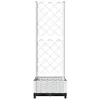 vidaXL Sadzarka z kratką Biała 40x40x121,5 cm PP Podgląd zdjęcia produktu 3