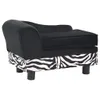 vidaXL Hundesofa Schwarz 57x34x36 cm Plüsch Produktbild-Vorschau 1