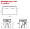Grafner WC Hebeanlage mit integriertem Schneidwerk 300W Produktbild-Vorschau 7