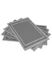 A stack of gray placemats with a border design, shown from a slightly elevated angle against a white background. Podgląd zdjęcia produktu
