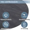 Close-up of a dark, textured surface with four circular icons and German text highlighting product features. Podgląd zdjęcia produktu