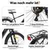 Hiland 26 Zoll-E-Mountainbike, 250W, 7 Gänge, mechanische Produktbild-Vorschau 4