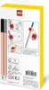 The back of a LEGO pencil packaging showing illustrations of how to use the pencils. Voir les images du produit