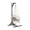 A hanging chair with a stand on a white background. Podgląd zdjęcia produktu