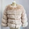 Dámský kabát z umělé kožešiny Krátká zimní bunda z umělé Náhled obrázku produktu 3