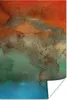 MuchoWow® Poster Wasserfarben - Orange - Blau - Grün Produktbild-Vorschau 1