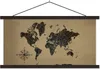 MuchoWow® Textilposter Weltkarte - Formen - Windrose 150x75 Produktbild-Vorschau 1