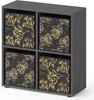 Raumteiler Vicco Tetra Schwarz 72.6 x 72 cm mit 4 Faltboxen Produktbild-Vorschau 1