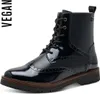 s.Oliver Damen Stiefelette Lack Brogue Flügelkappe Produktbild-Vorschau 9