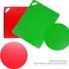 Two cutting boards, one red and one green, are shown with close-up insets highlighting their textures. Produktbild-Vorschau