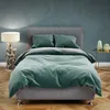 Teddyplüsch Bettwäscheset 200x200 cm Dunkelgrün Anthrazit Produktbild-Vorschau 7