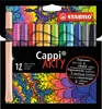 Filzstift mit Kappenring - STABILO Cappi - ARTY - 12er Pack Produktbild-Vorschau 1